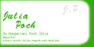 julia poch business card
